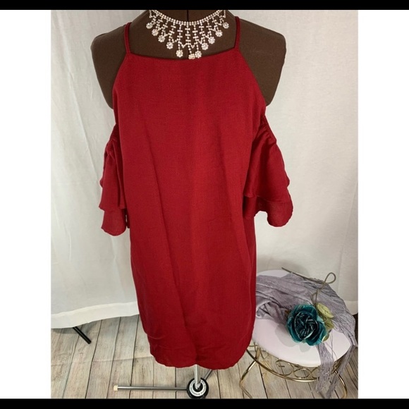 Urban Outfitters NWT Bell Sleeve Linen Dress - Picture 2 of 5